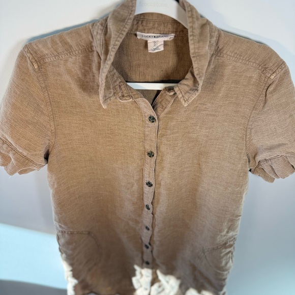 Lucky Brand Women’s brown Lyocell Button Down Dress size L - Picture 15 of 16